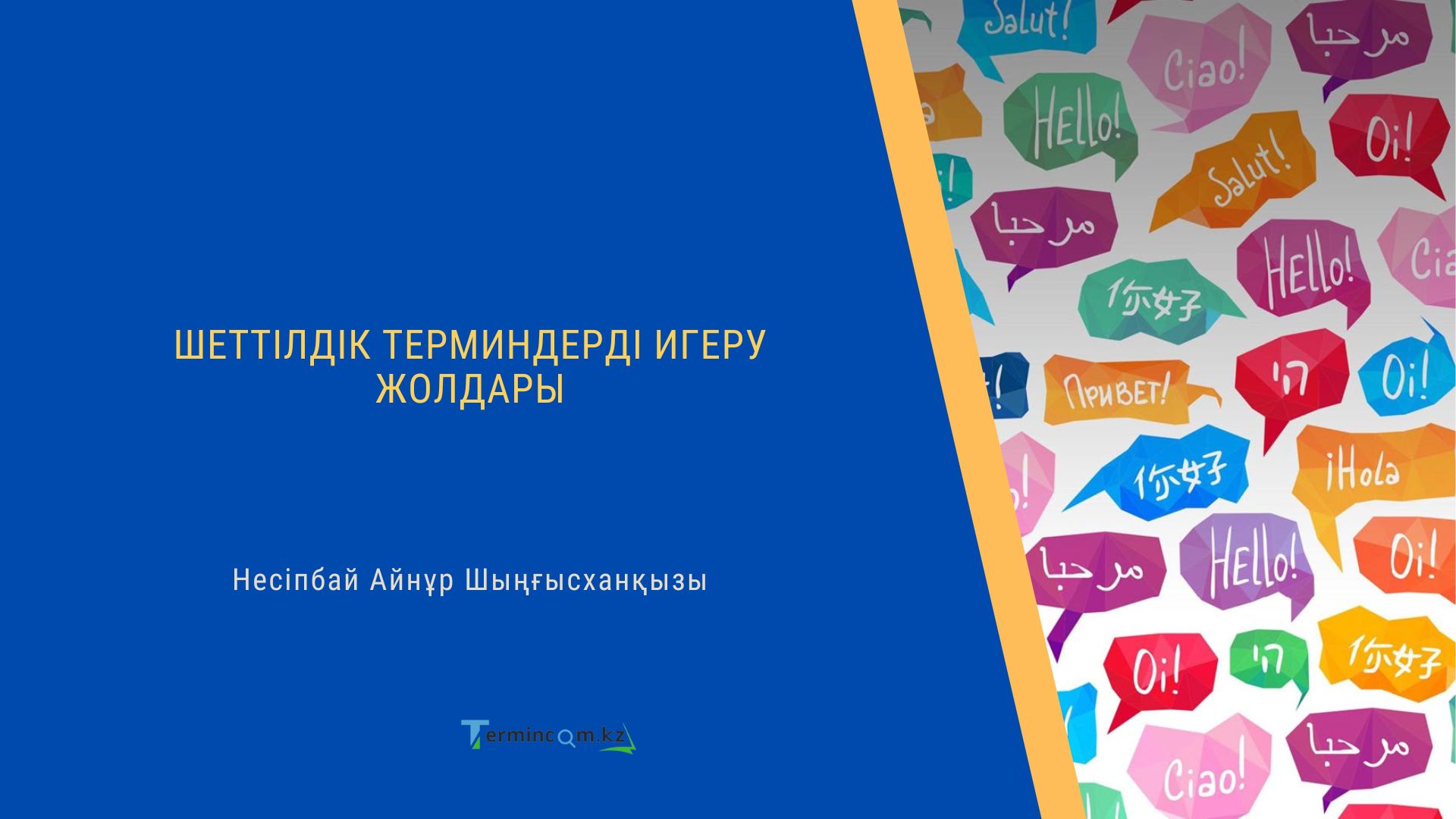 Шеттілдік терминдерді игеру жолдары